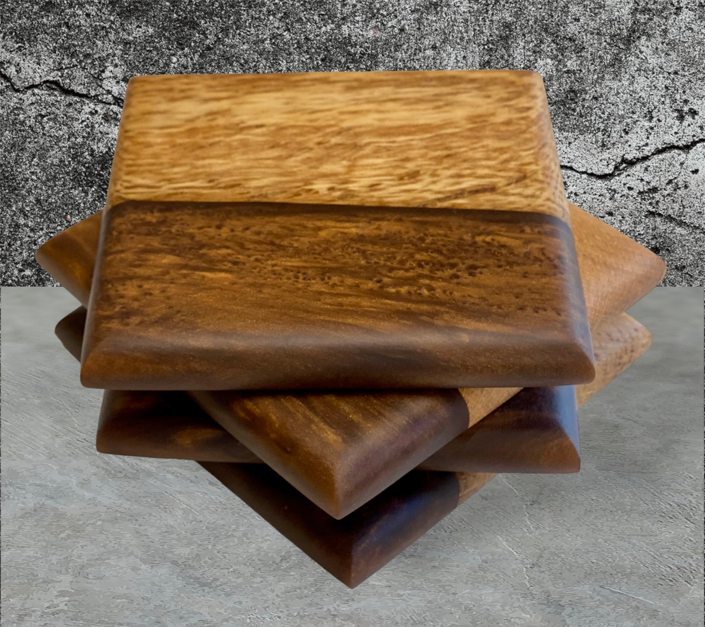 Timber and Resin Coasters (Set of 4)