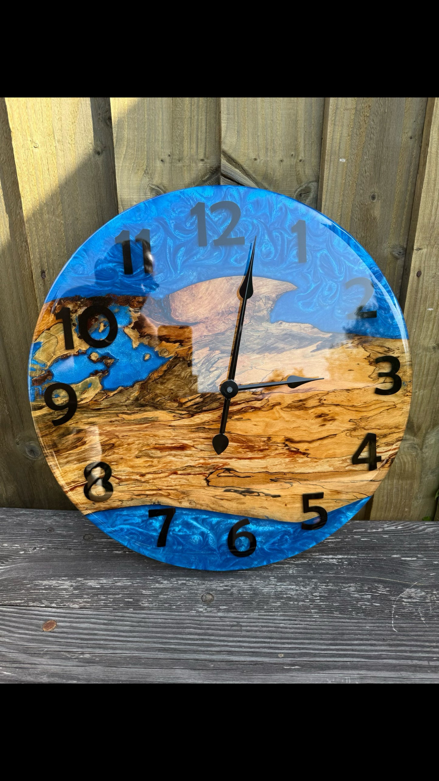 Spalted Beech & Resin Clock