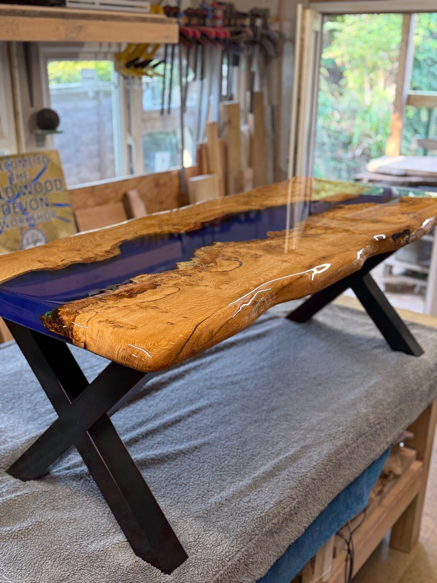 Resin River Table with LED’S
