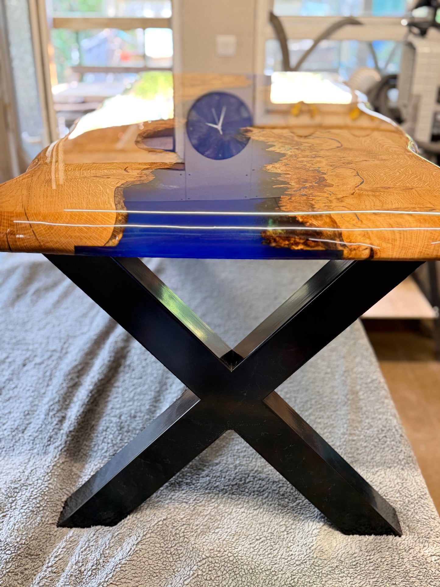 Resin River Table with LED’S