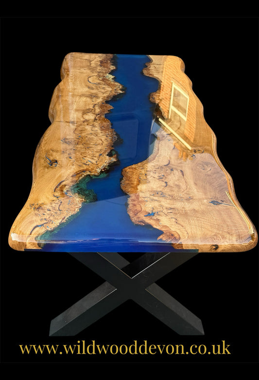 Resin River Table with LED’S