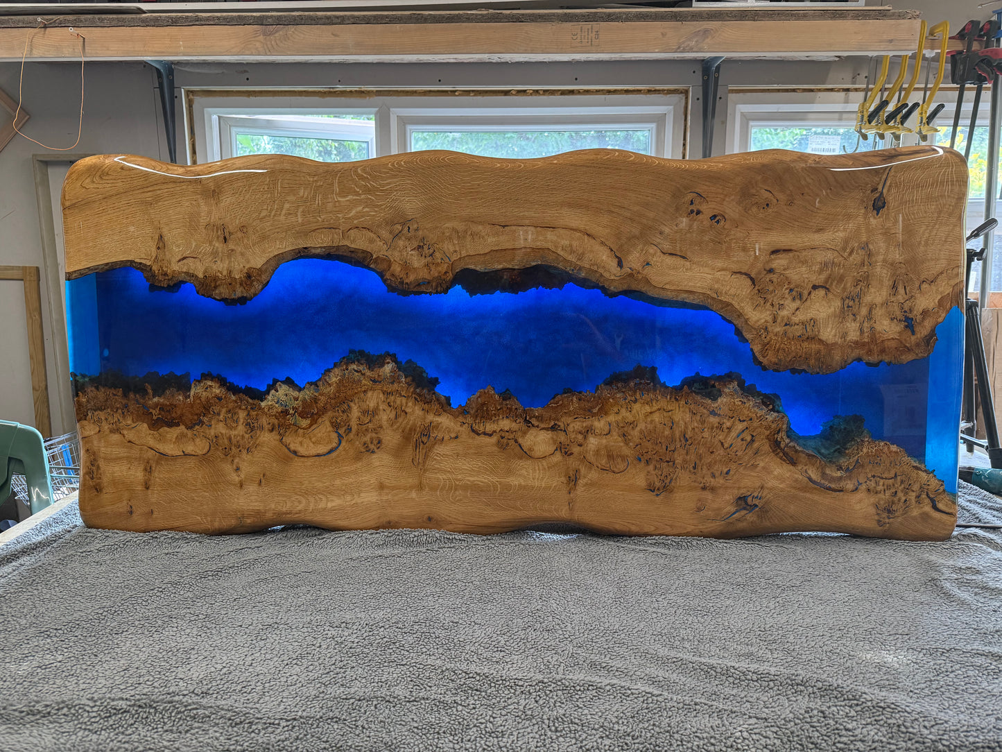 Resin River Table with LED’S