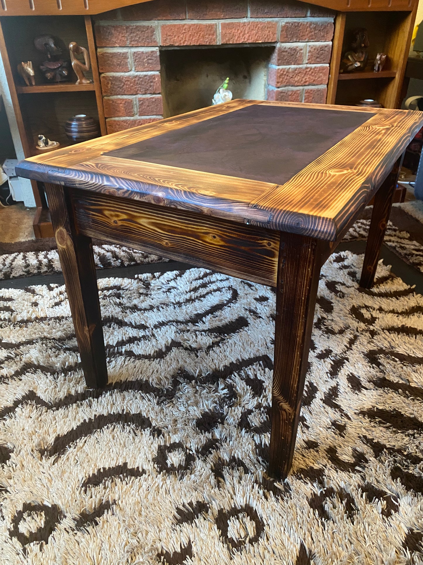 Burnt Pine and Resin Table